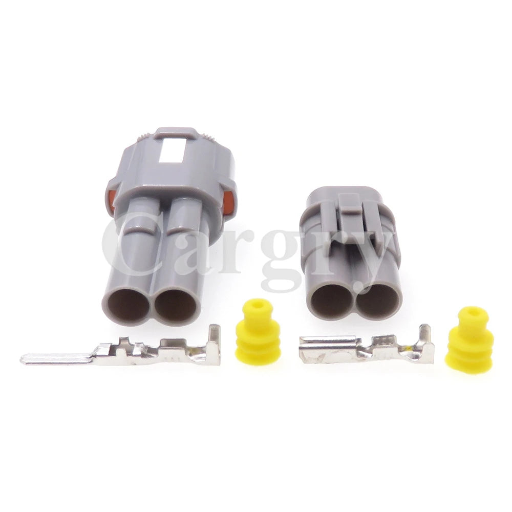 1 Set 2P 6180-2321 6187-2311 AC Assembly Grey Automobile Electric Wire Socket Car Plastic Housing Waterproof Connector