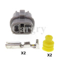 1 Set 2P 6180-2321 6187-2311 AC Assembly Grey Automobile Electric Wire Socket Car Plastic Housing Waterproof Connector