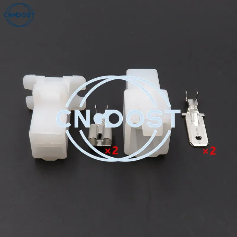 1 Set 2 Pin AC Assembly White ABS Wire Harness Connector Automotive Connector Household Socket