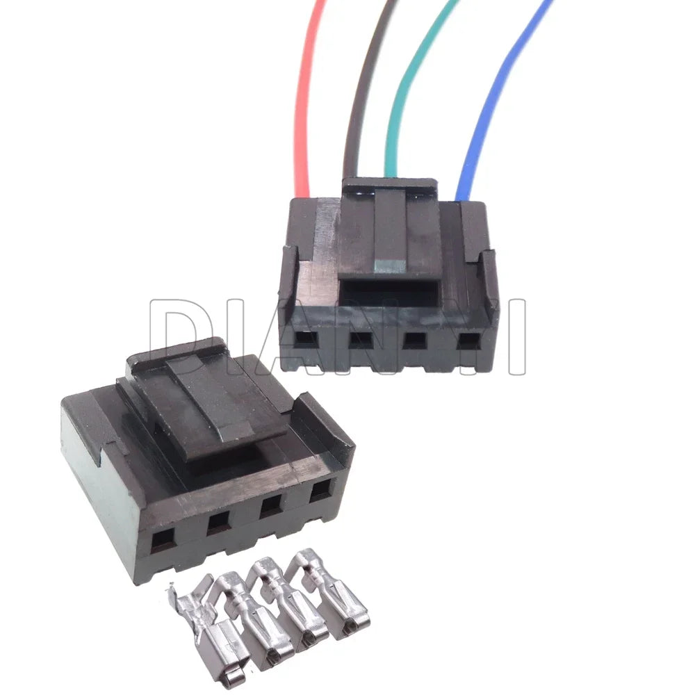 1 Set 4 Way Automotive Electrical Socket with Cables VH-4Y VH AC Assembly Car Wiring Terminal Connector Assembly