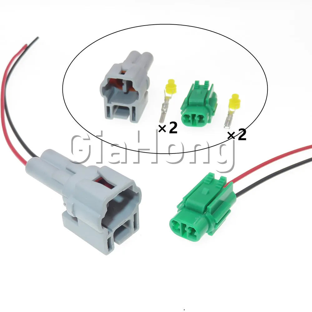 1 Set 2 Ways 6187-2581 6180-2591 Waterproof Auto Connector AC Assembly Car Socket With Terminals and Seals